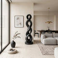 Handcrafted Infinity Wood Sculpture For Luxury Living Room Decor