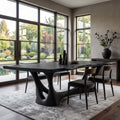 Modern Natural Wood Dining Table Sculptural Frame For Dining Room