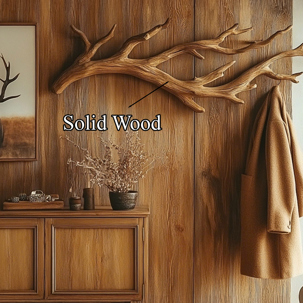 Driftwood Branch Wall Coat Rack With Hooks, 31 To 67 Inch Long