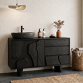 Contemporary Bathroom Cabinet Solid Wood Simple Clean Line Design Bathroom And Vanity Area