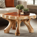 Handcrafted Rustic Coffee Table With Solid Wood Design