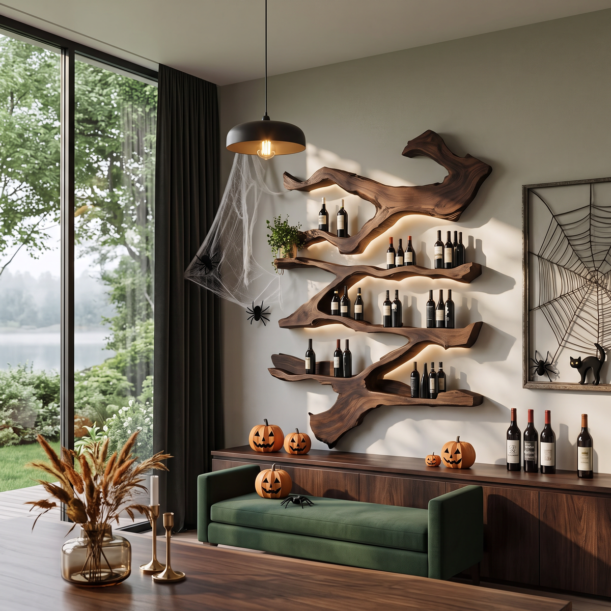 Farmhouse Wooden Live Edge Wine Holder