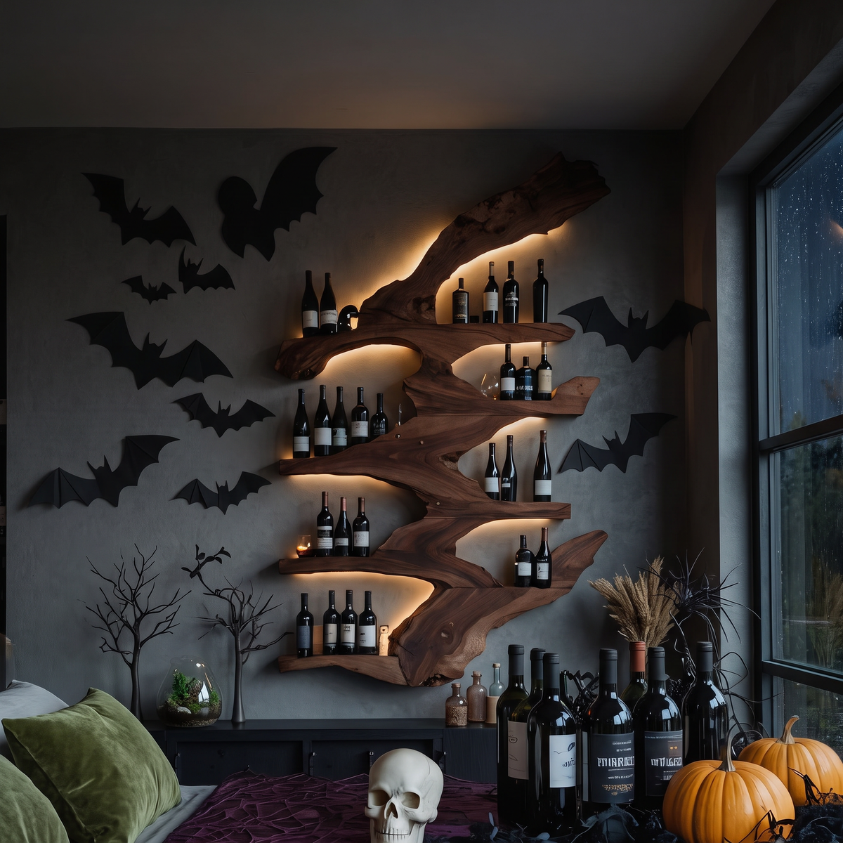 Modern Live Edge Wine Holder