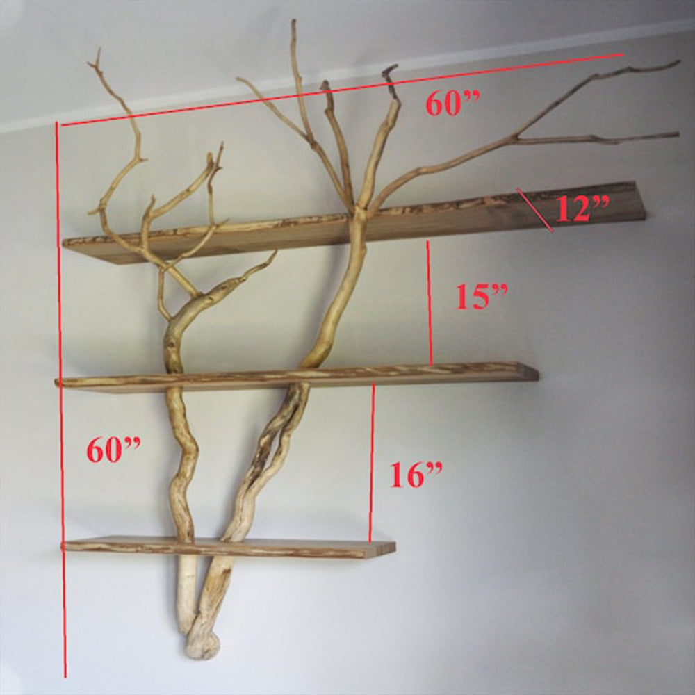 Floating Shelves Tree Branch Shelf Bookcase Art