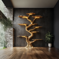 Handmade Tree Bookshelf Wood Rustic Modern Natural Style Decor Gift