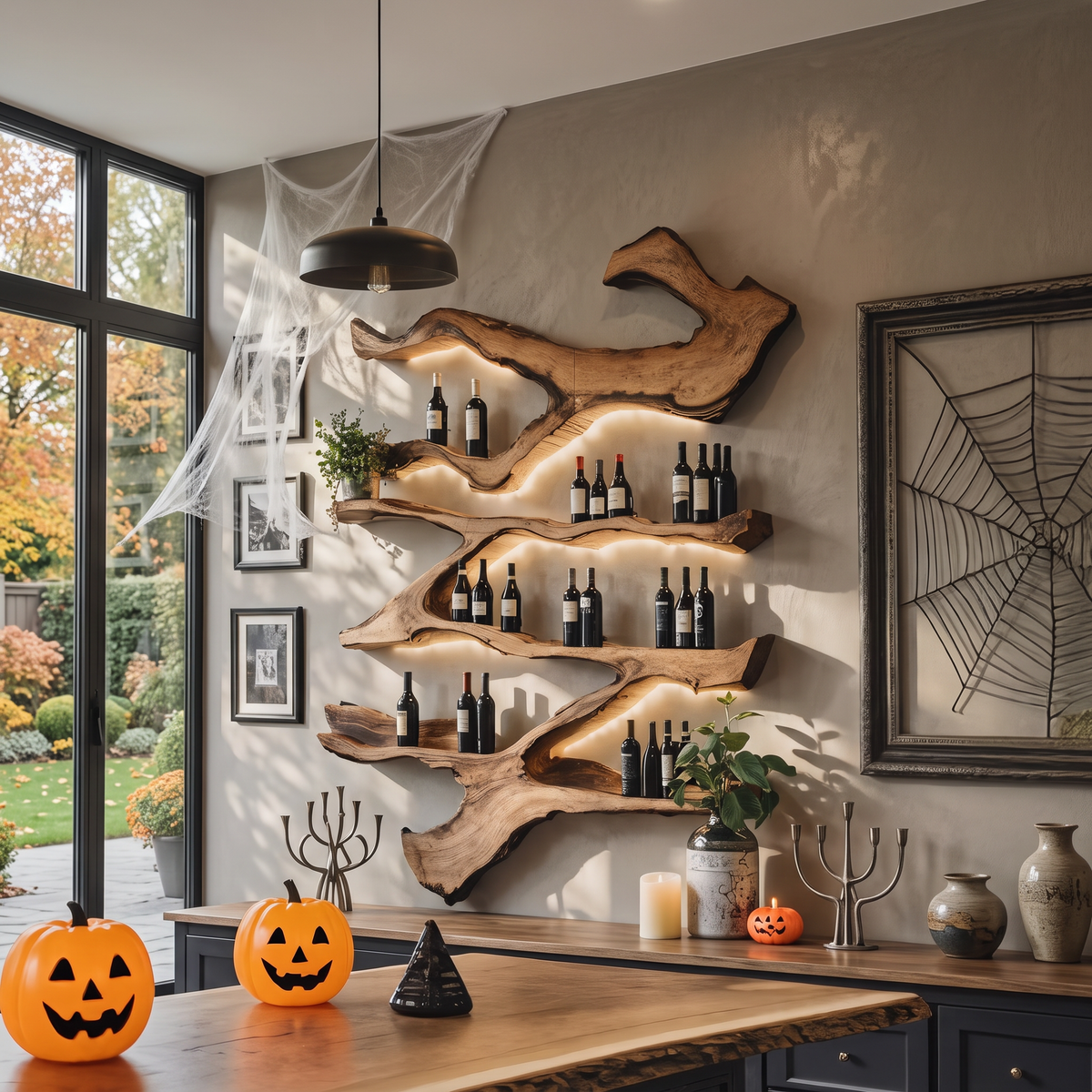 Farmhouse Wooden Live Edge Wine Holder