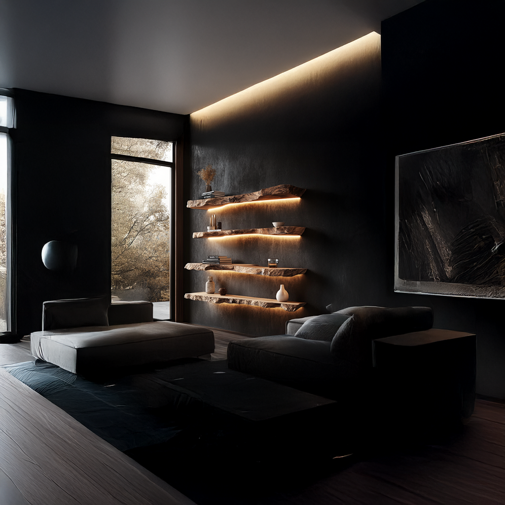 Floating Bookshelf, Rustic Solid Wood Wall Shelf for Reading Corner