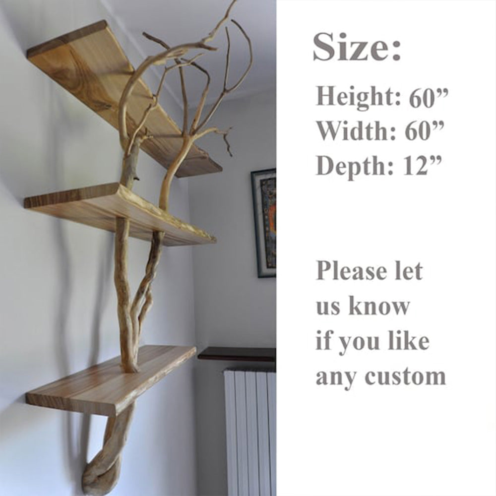Floating Shelves Tree Branch Shelf Bookcase Art