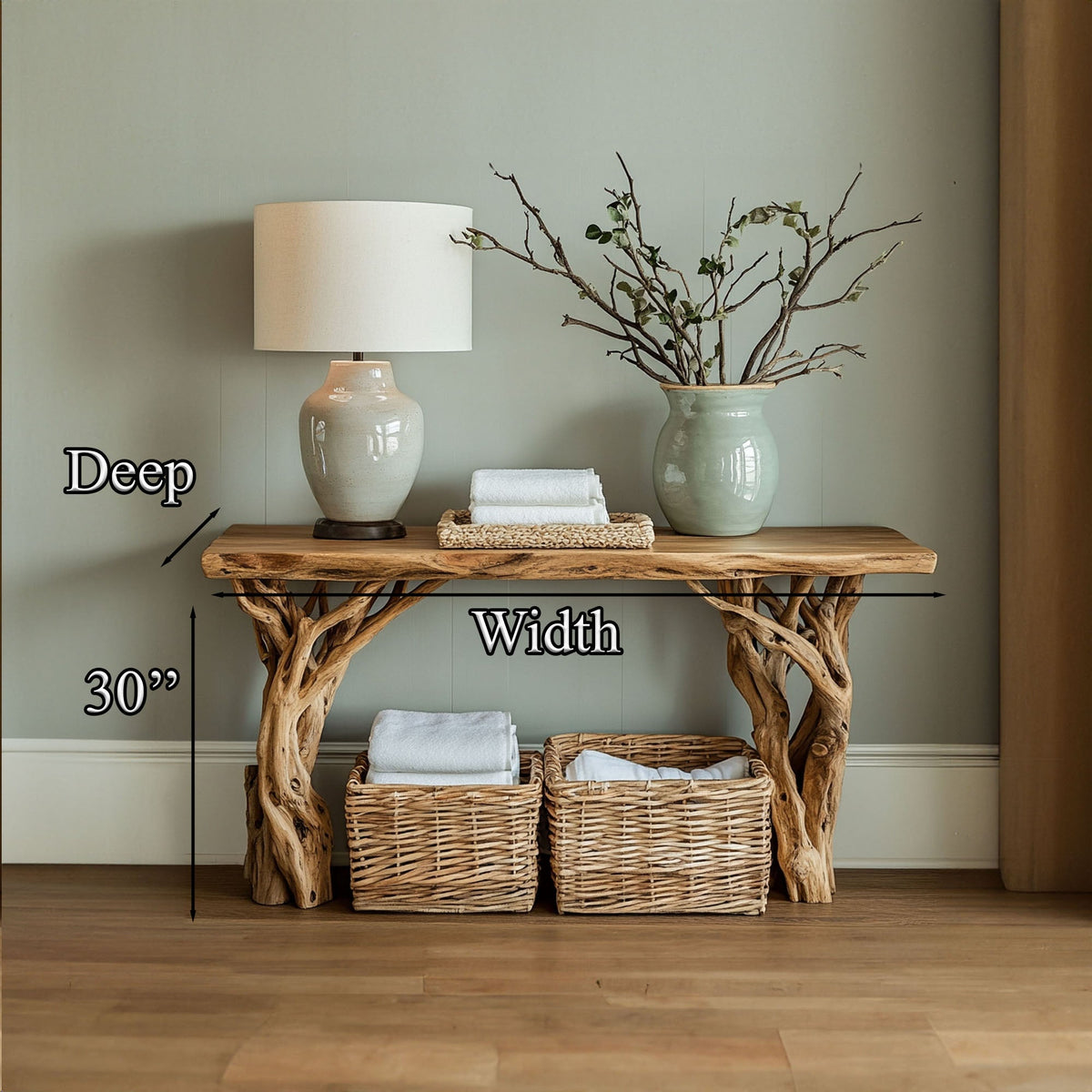 Live Edge Side Table Driftwood Table Console Table