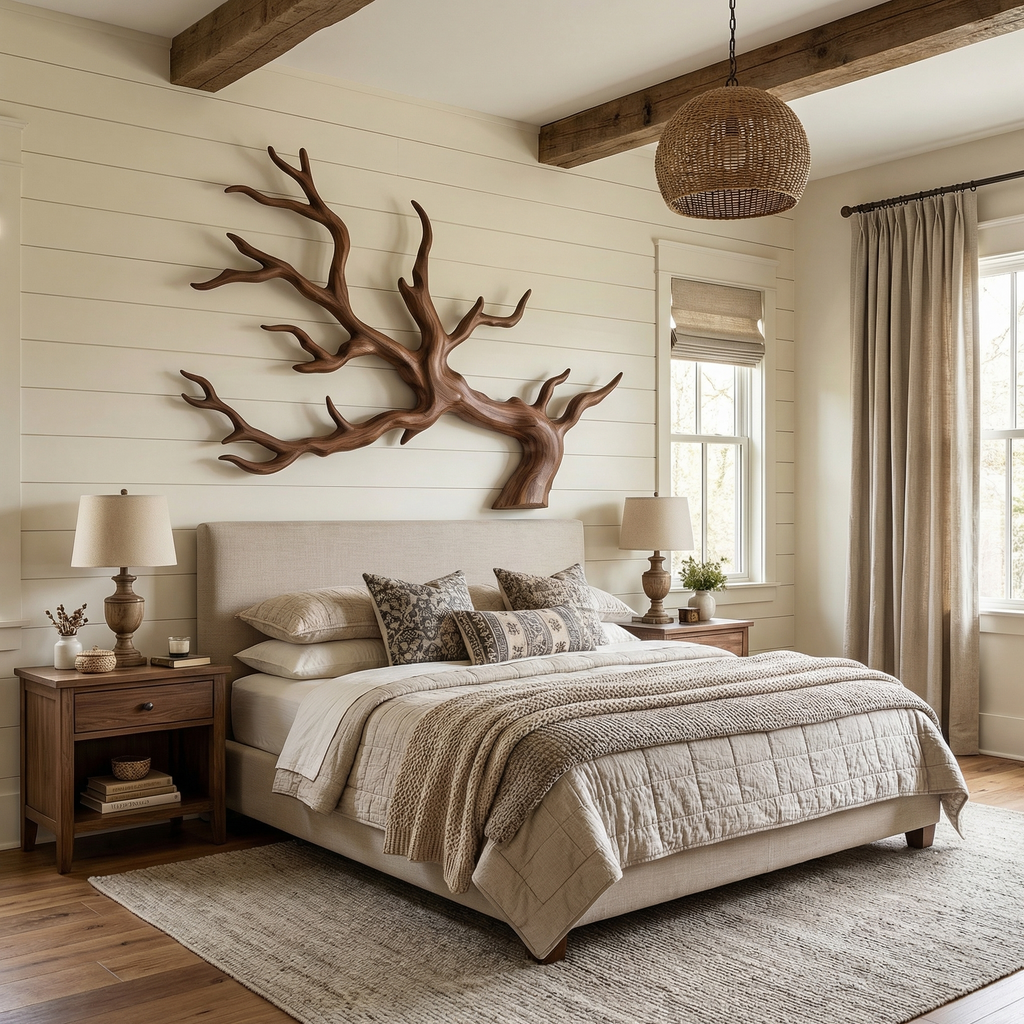 Rustic Branch Wall Decor With Natural Tree Form For Living Room