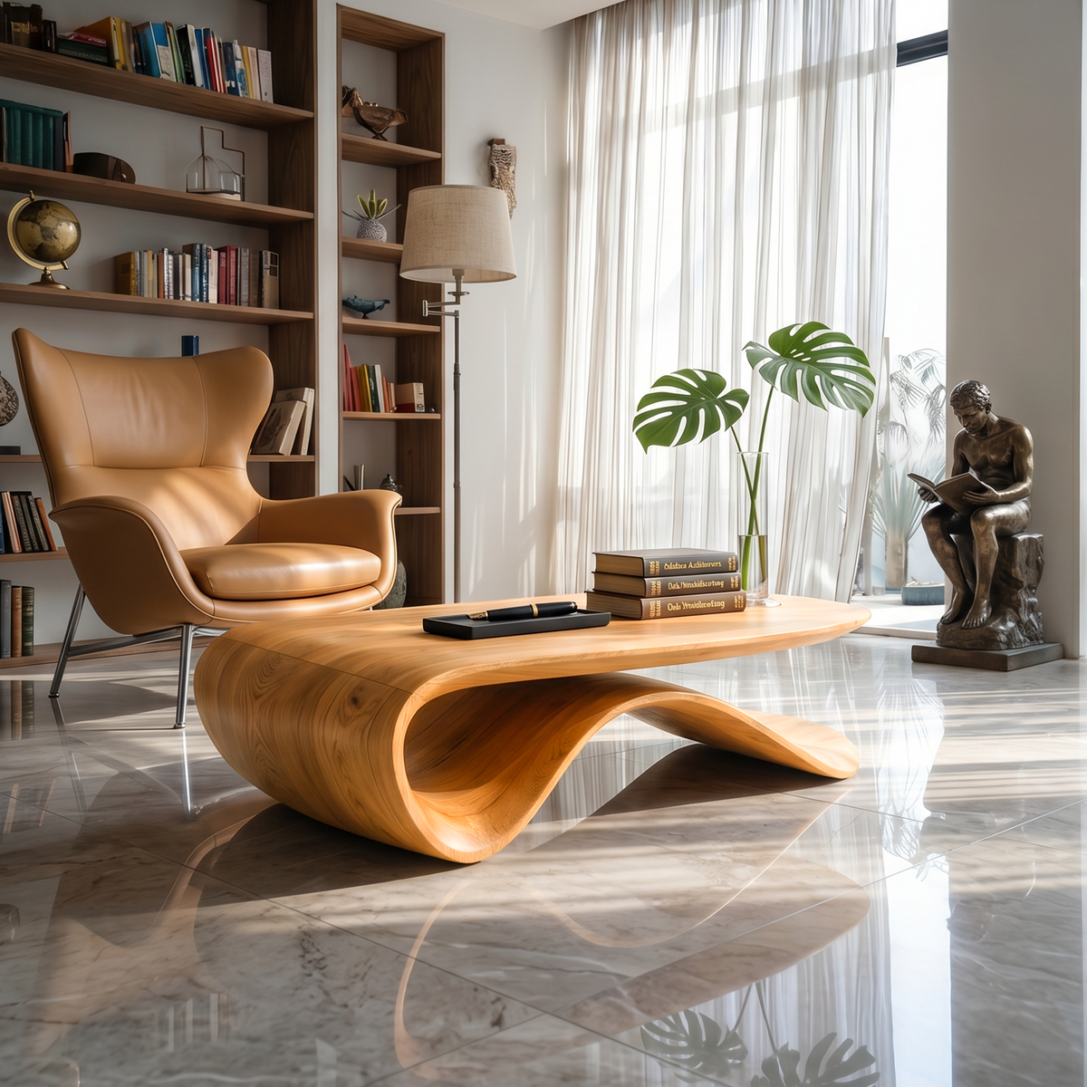 Low-Profile Farmhouse Wood Cocktail Table, 16 in High, 32 to 60 in