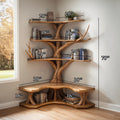 Tree Bookshelf With Corner Bench Lshaped Bench Driftwood Branch
