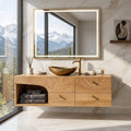 Rustic Floating Vanity For Small Bathroom Renovation