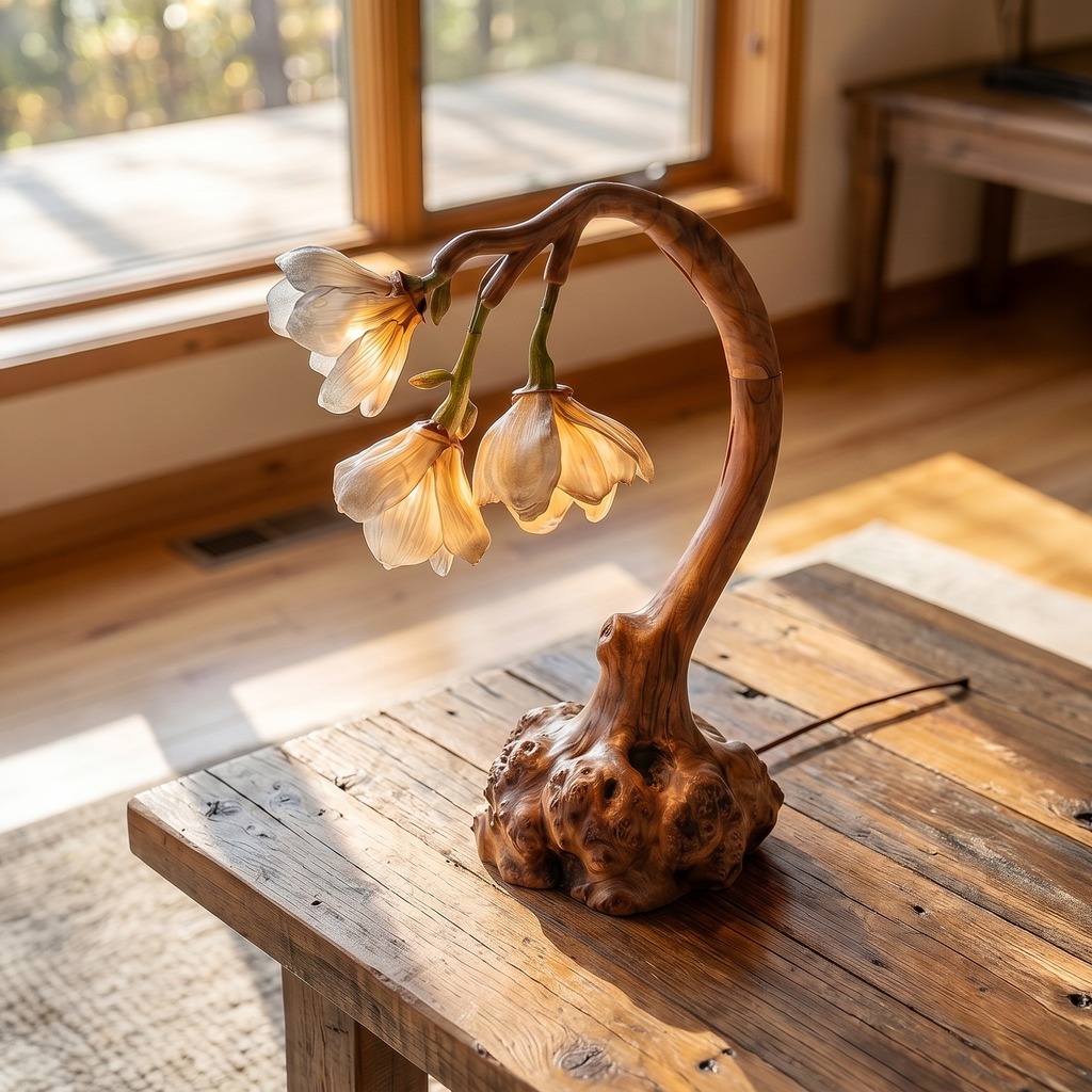 Minimalist Floral Table Lamp
