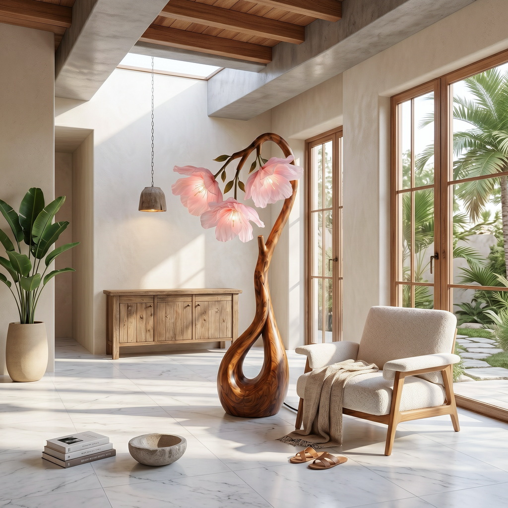 Modern Floor Lamp With Nature-Inspired Silhouette