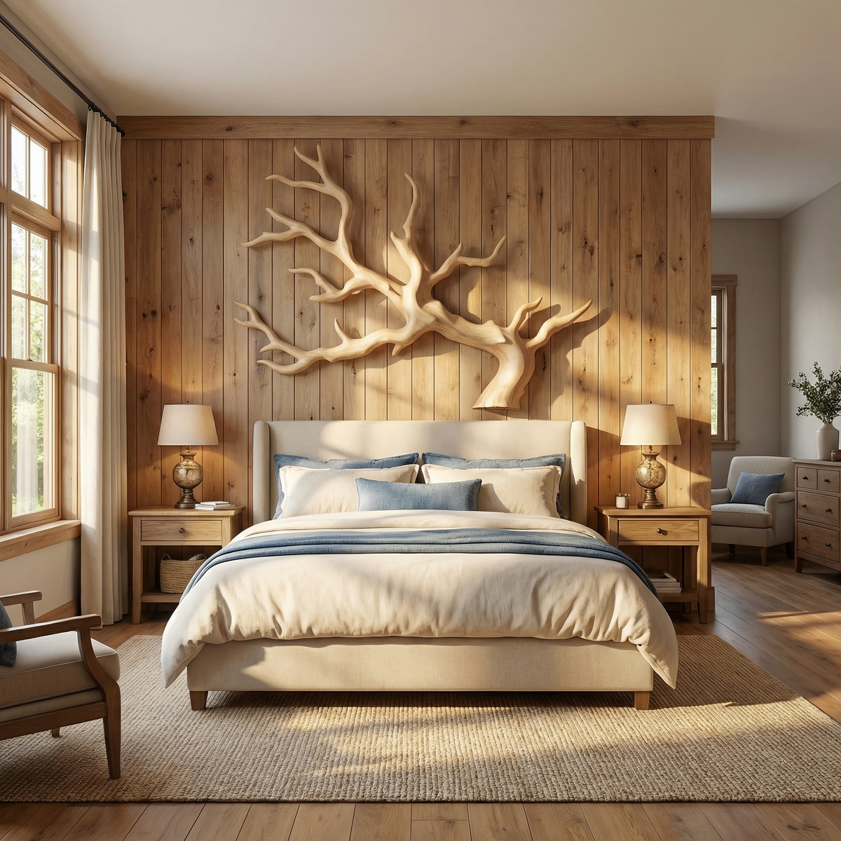 Rustic Branch Wall Decor With Natural Tree Form For Living Room
