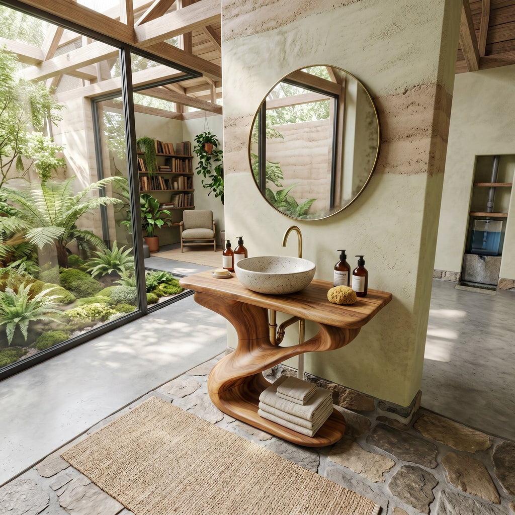 Rustic Live Edge Vanity For Natural Bathroom Design