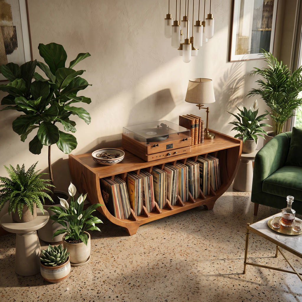 Contemporary Vinyl Storage Stand
