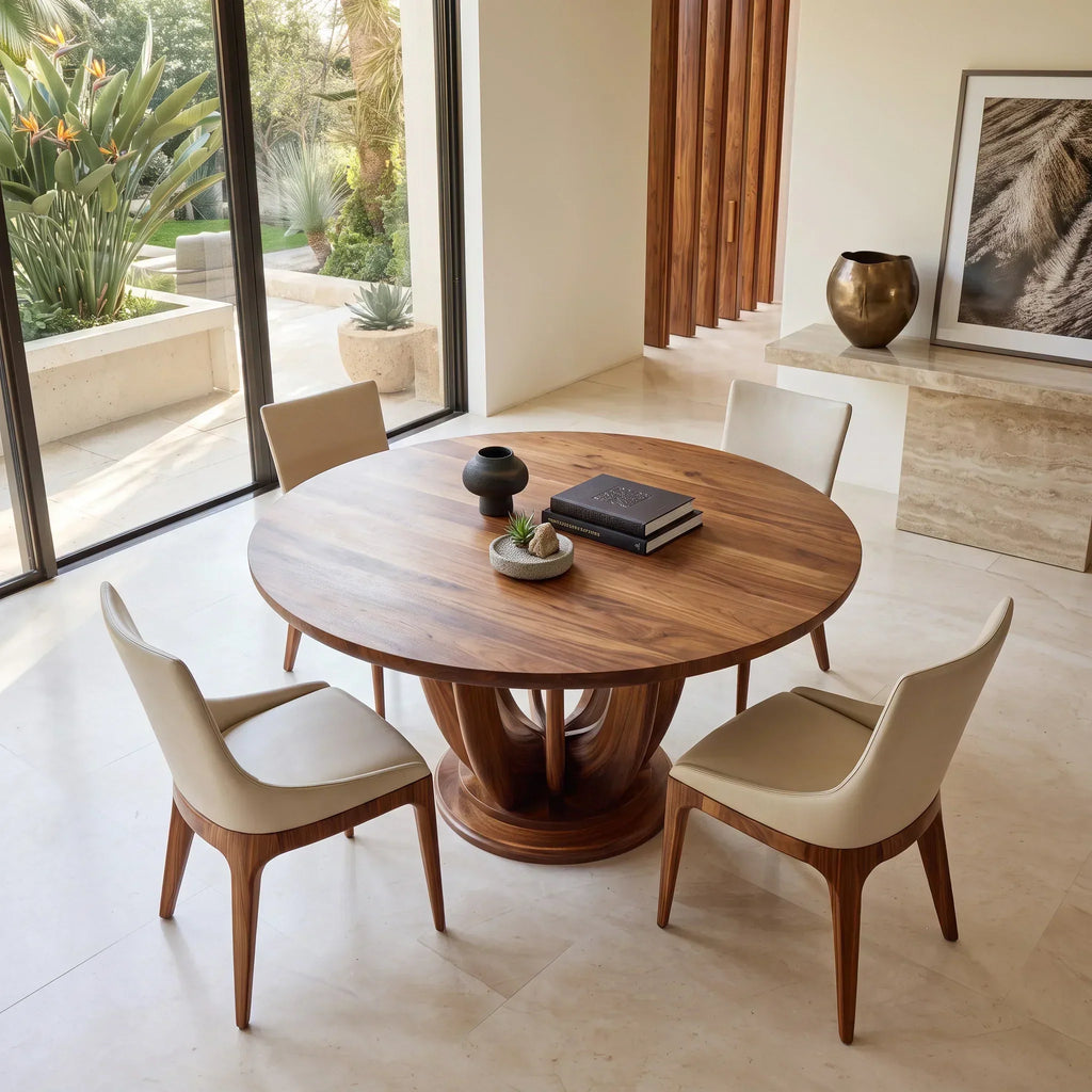 Modern Loop Base Round Dining Table For Dining Room