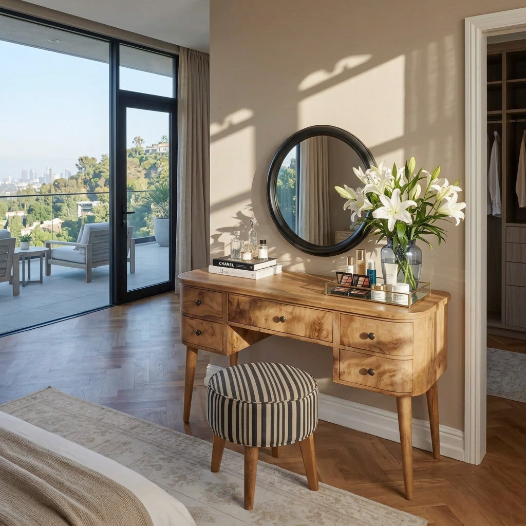 Handmade Vanity Table With Drawers For Bedroom