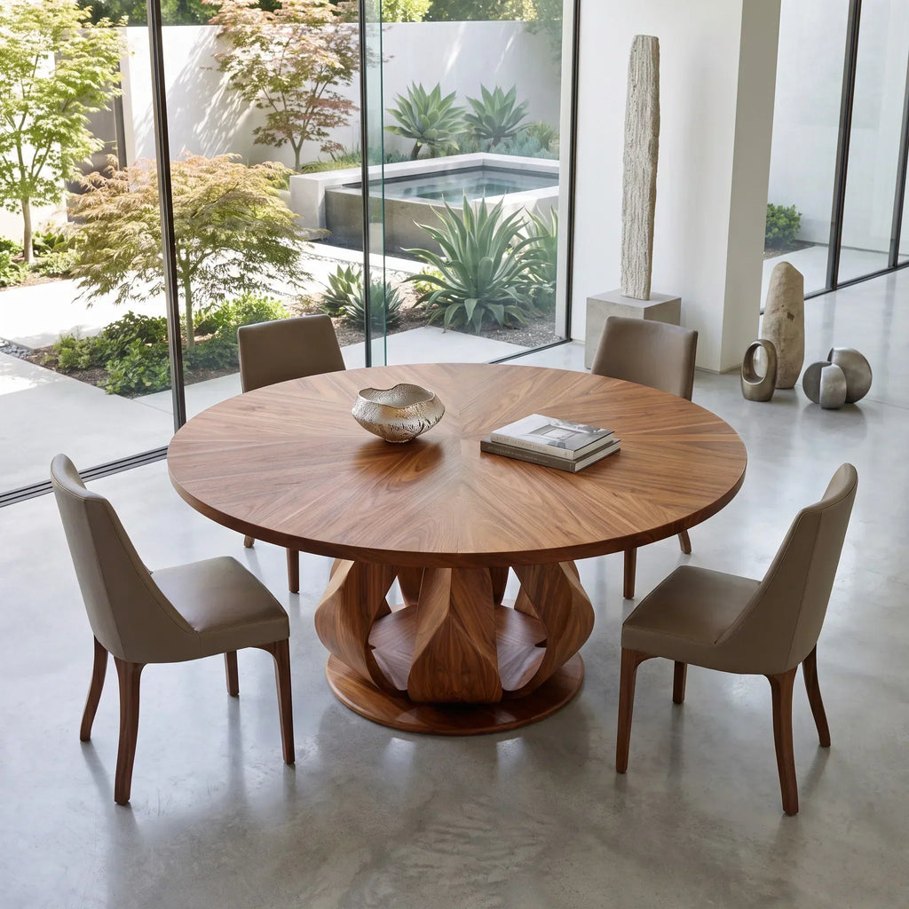 Modern Petal Base Round Dining Table For Dining Room