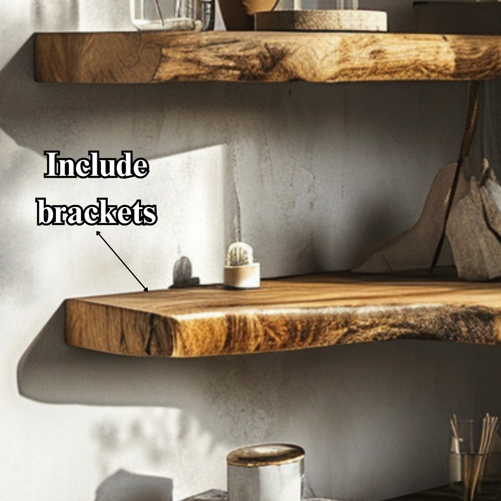 Live Edge Floating Shelves Wall Mounted