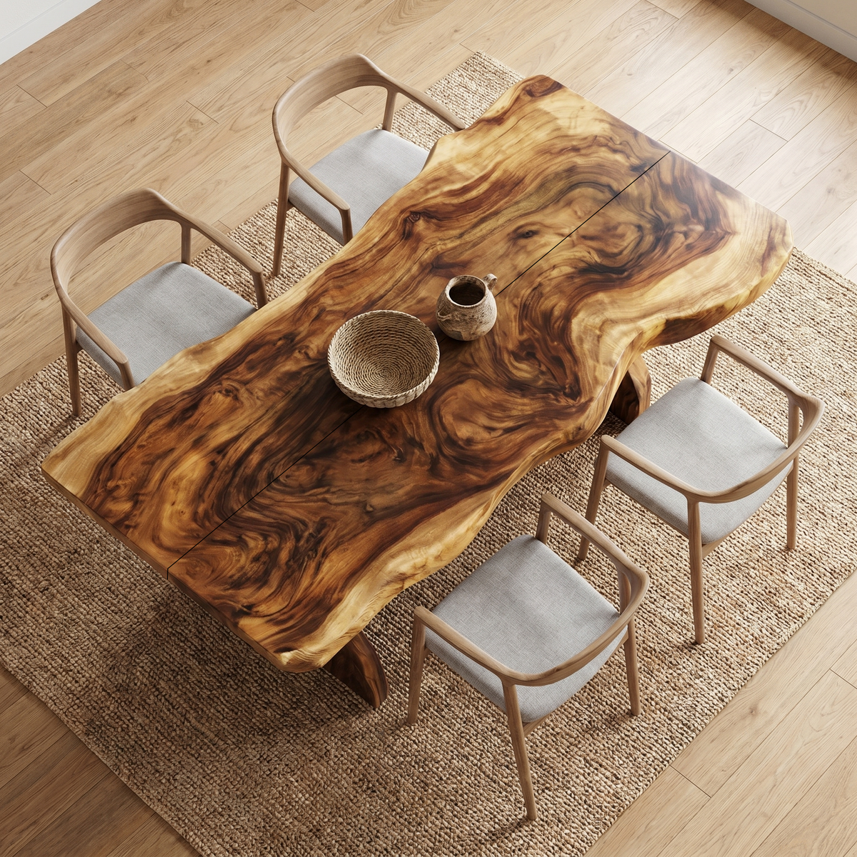 Rustic Dining Table Live Edge Design For Dining Room