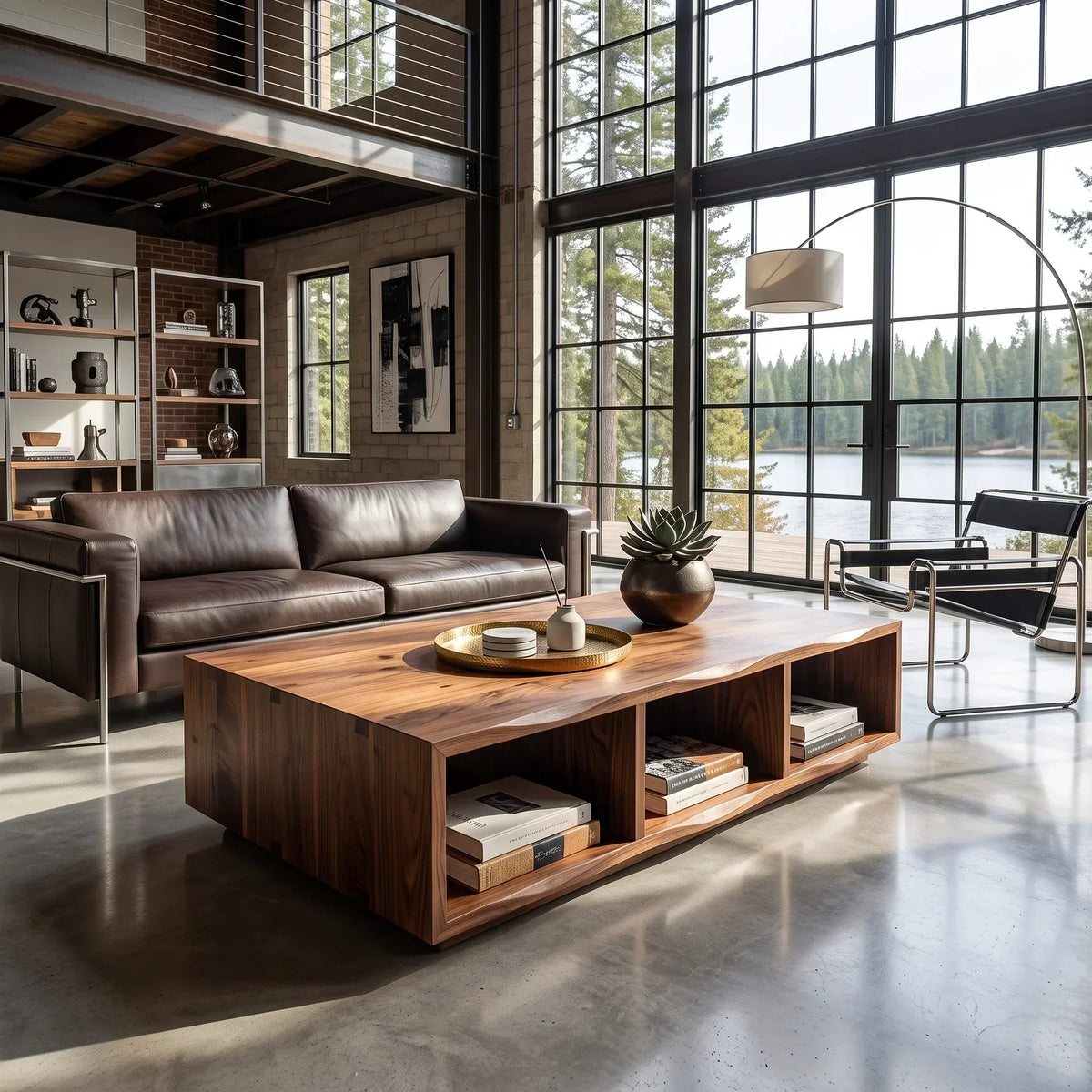 Rustic Live Edge Coffee Table Lake House