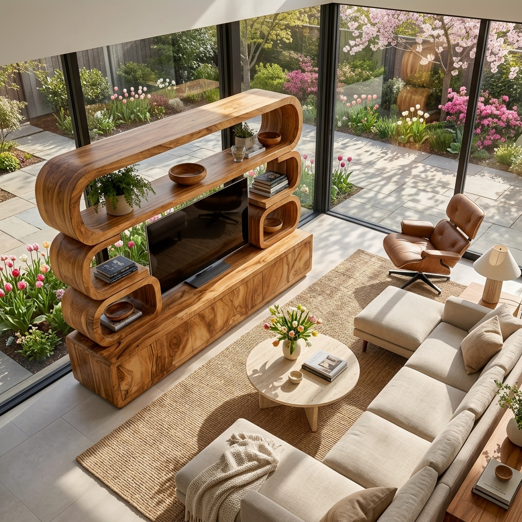 Contemporary Wooden TV Cabinet