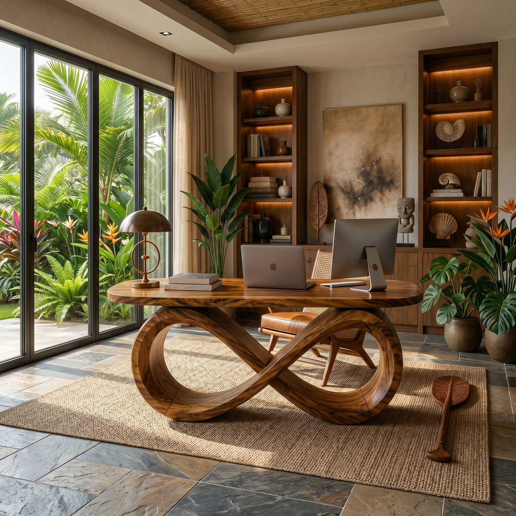 Luxury Infinity Base Executive Desk Designer Office