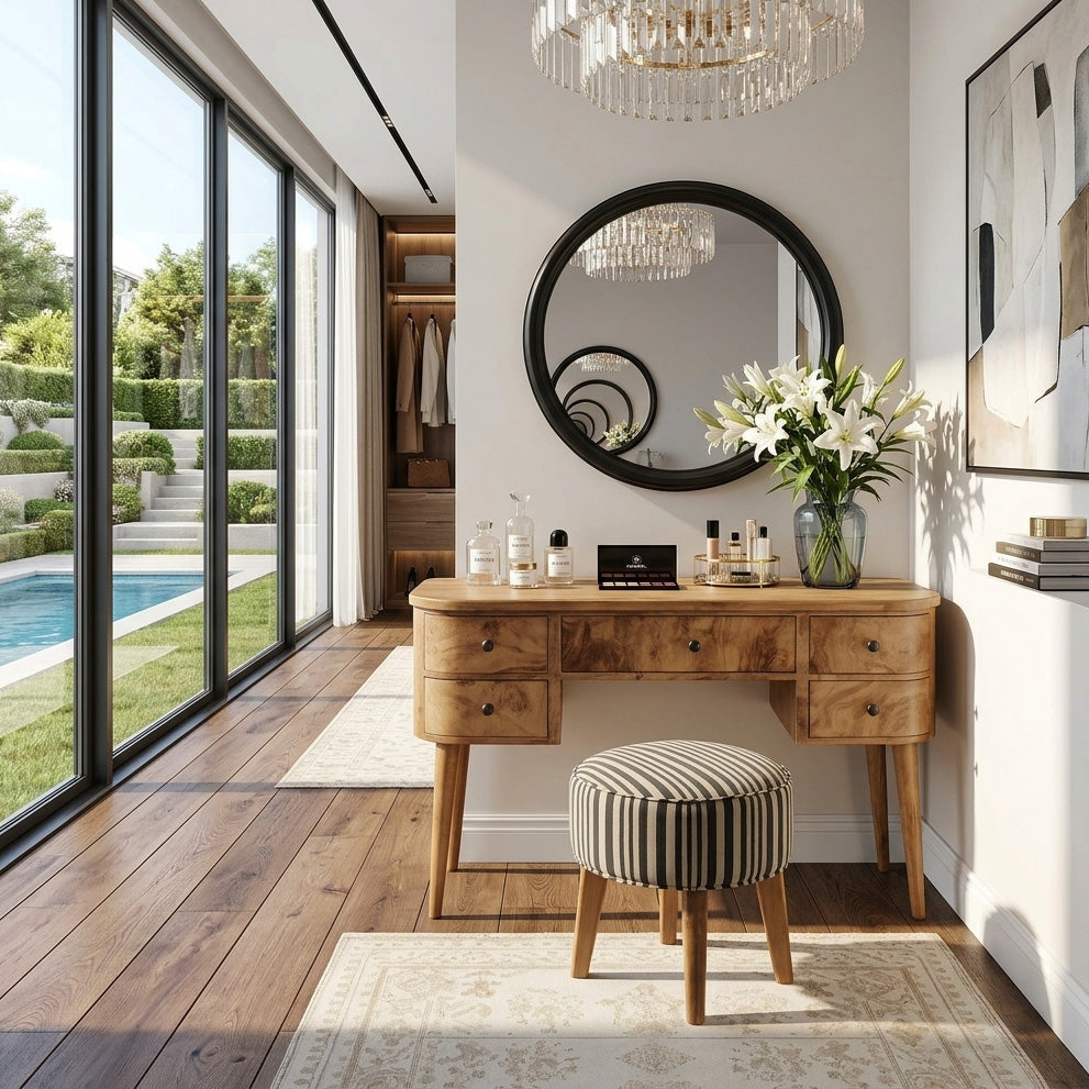 Handmade Vanity Table With Drawers For Bedroom