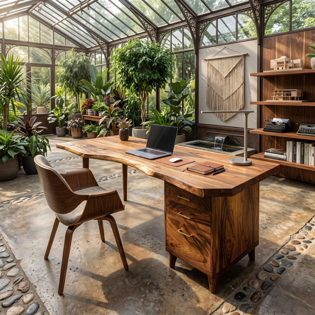 Urban Writing Desk With Drawer Storage For Apartment Office