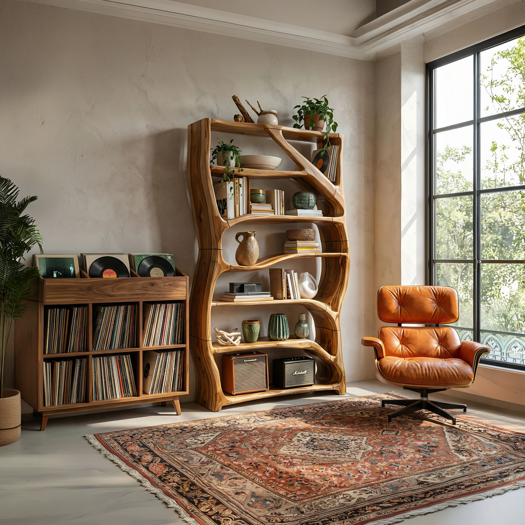 Minimalist Handcrafted Wood Bookshelf