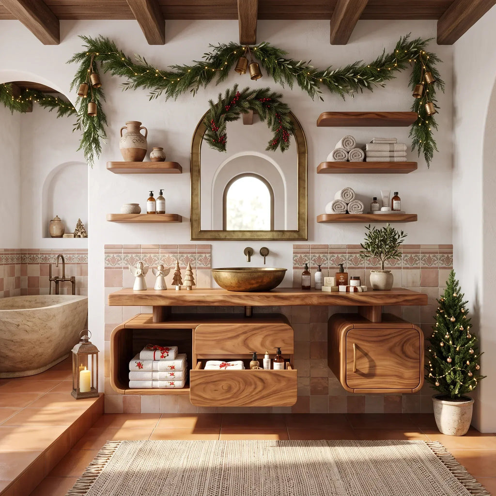 Handcrafted Organic Modern Christmas Vanity Beach Retreat