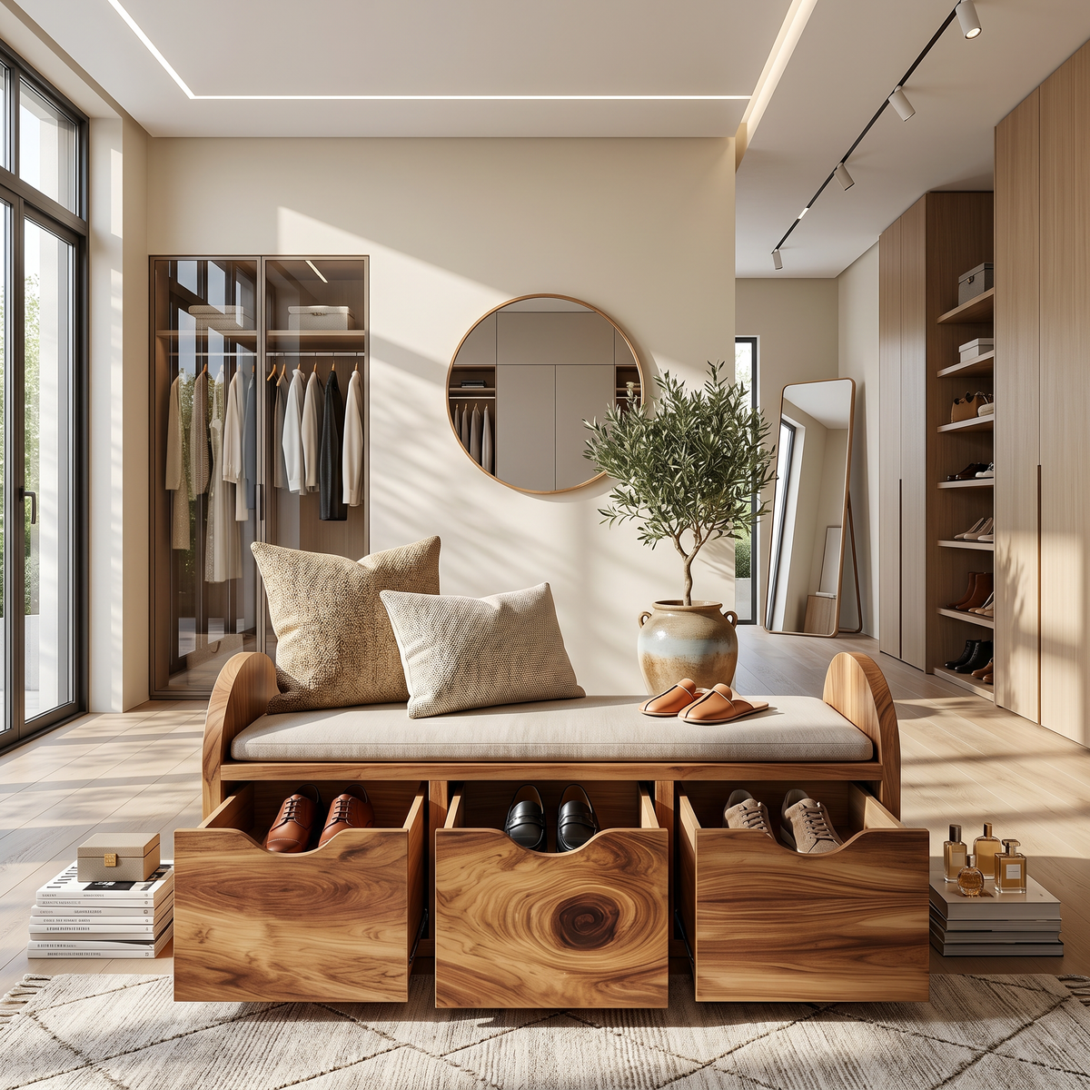 Rustic Shoe Organizer Cabinet