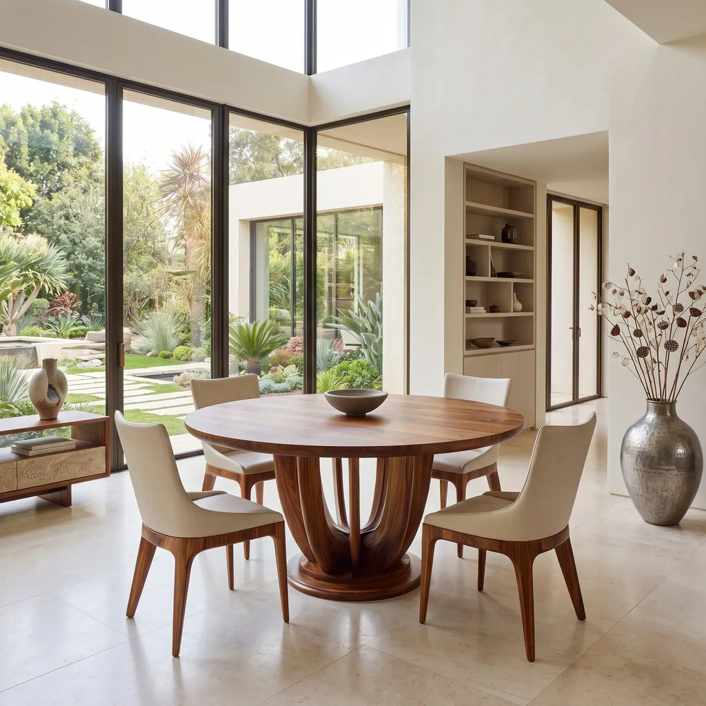 Modern Loop Base Round Dining Table For Dining Room