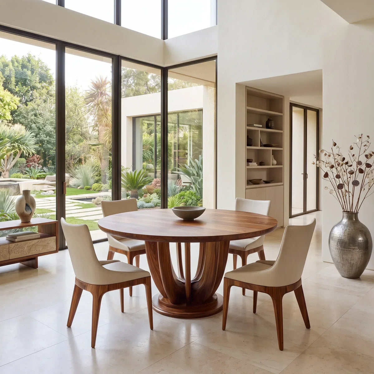Modern Loop Base Round Dining Table For Dining Room