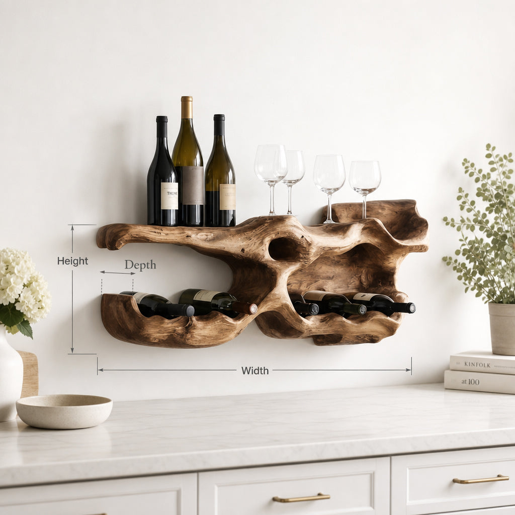 Handcrafted Solid Wood Wine Rack