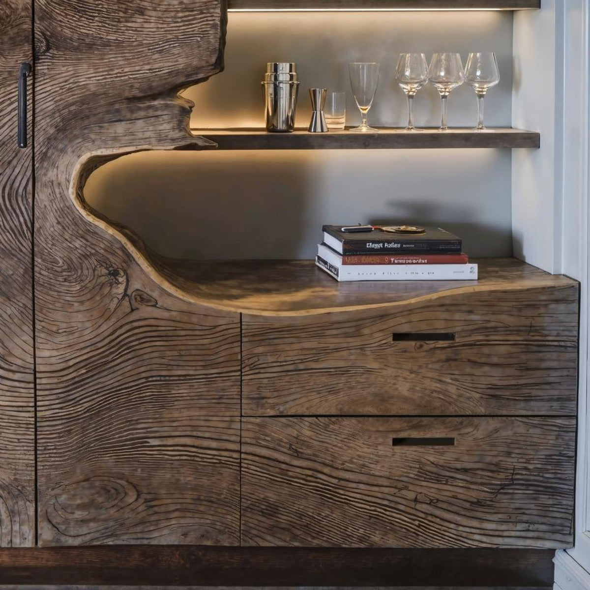 Modern Bar Cabinet With Wine Storage For Dining Room
