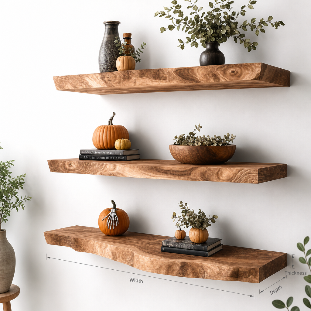 Live Edge Floating Shelf