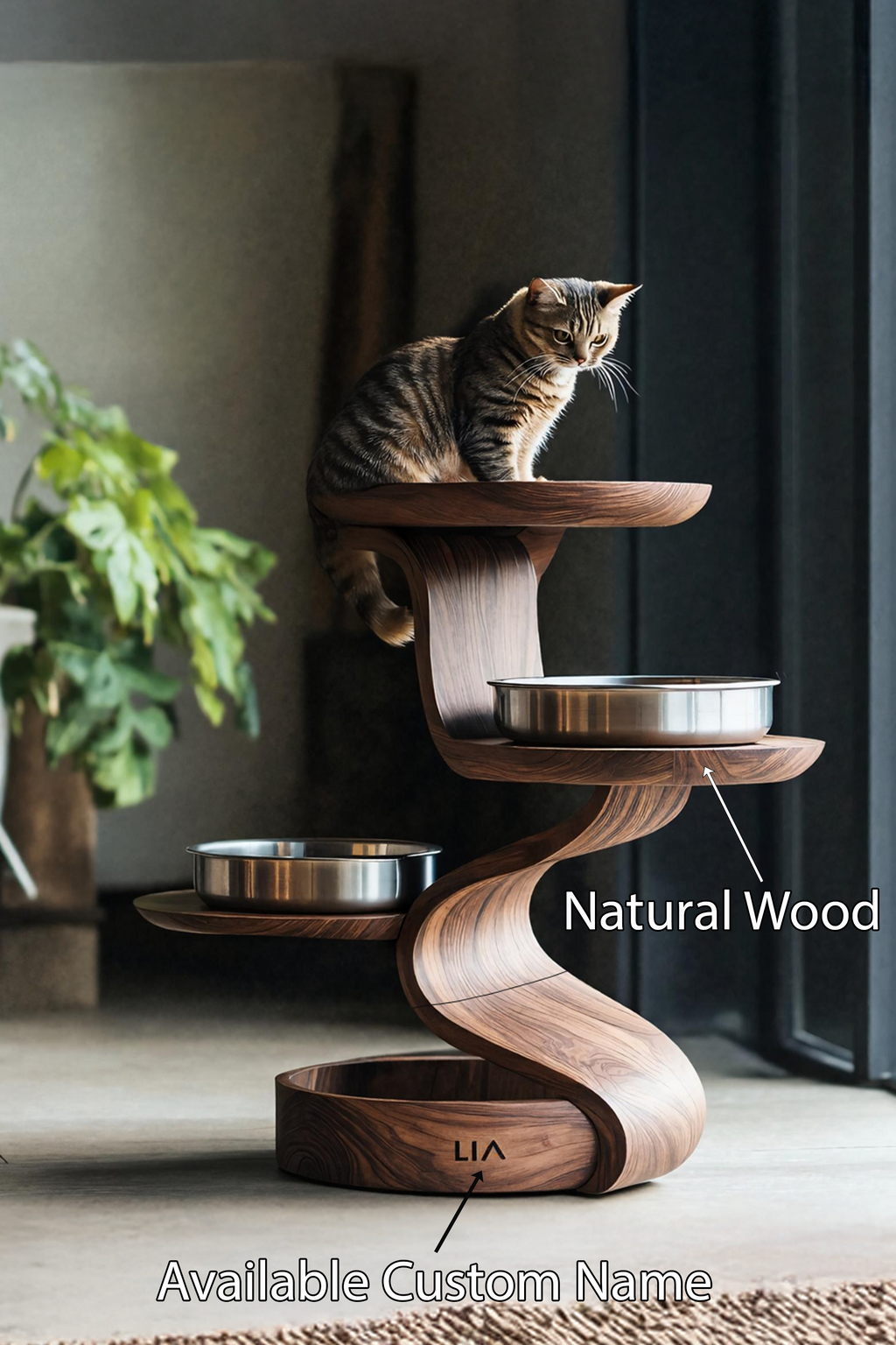 Handmade Feeding Station For Dogs In Kitchen Decor