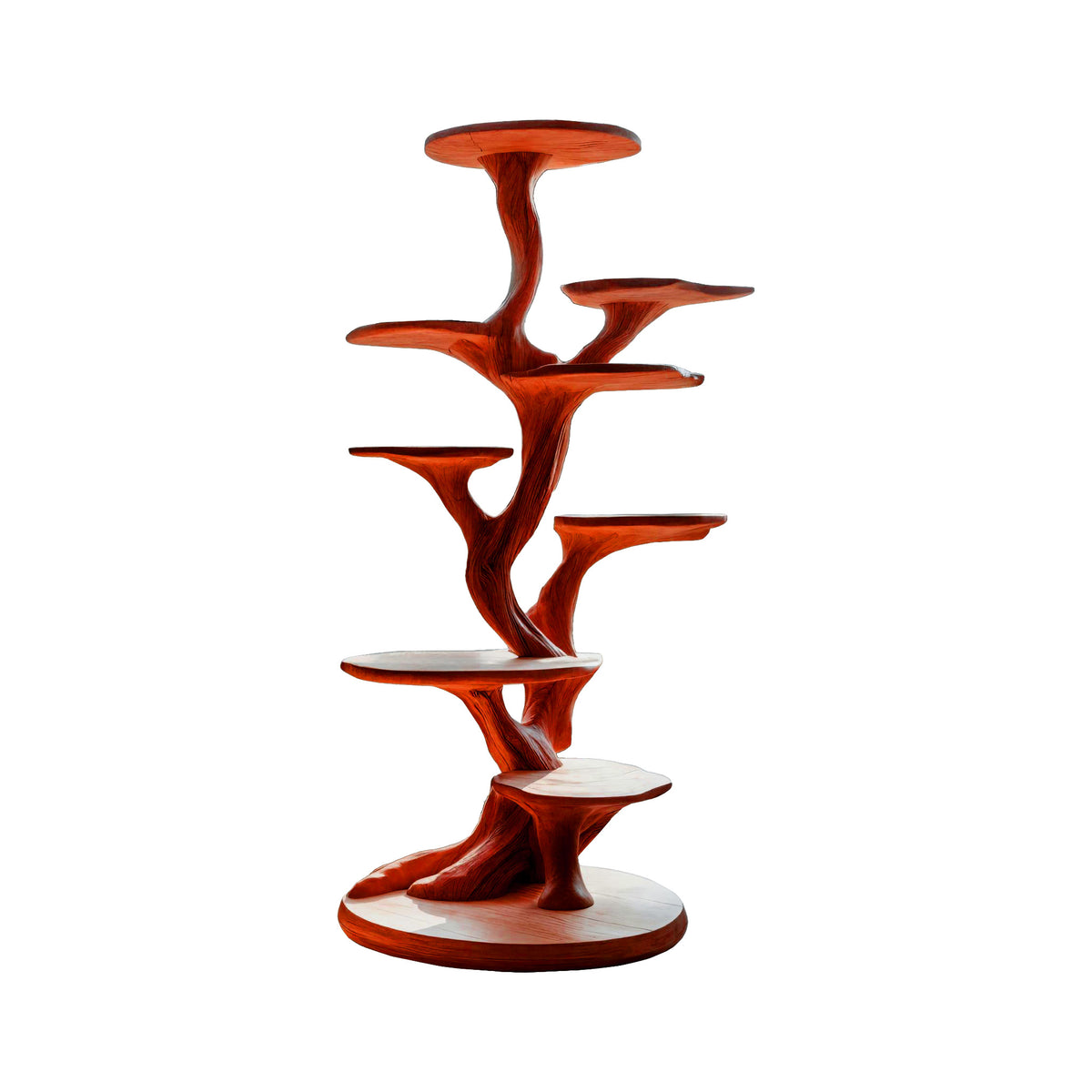 Silvae Sculpted Solid Wood Tree-Inspired Cat Tree Shelf