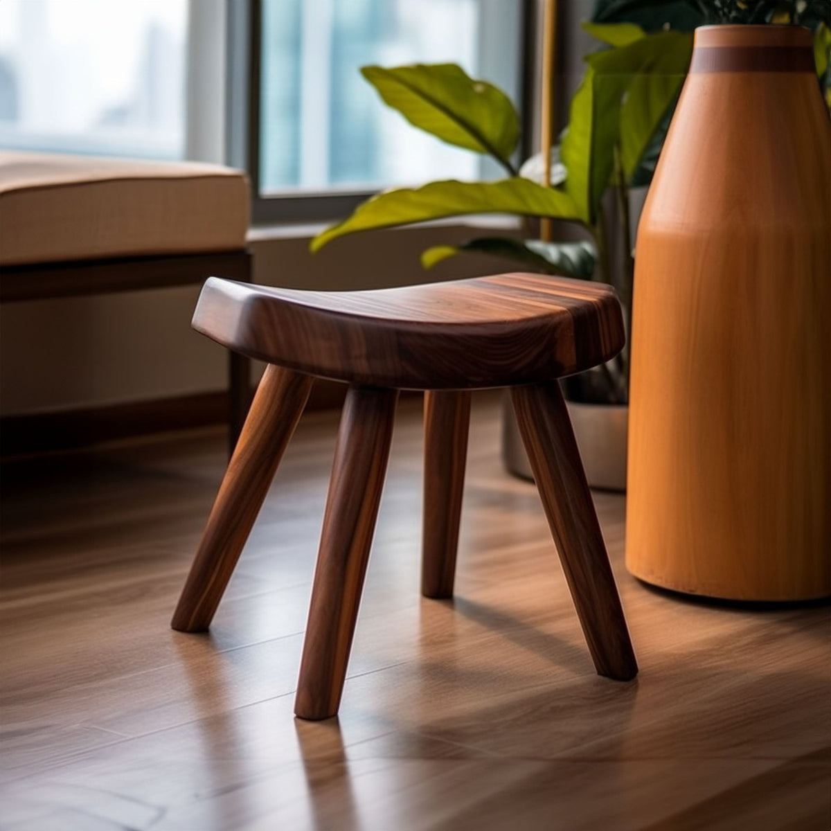 Solid Wood Shower Bench Bath Stool