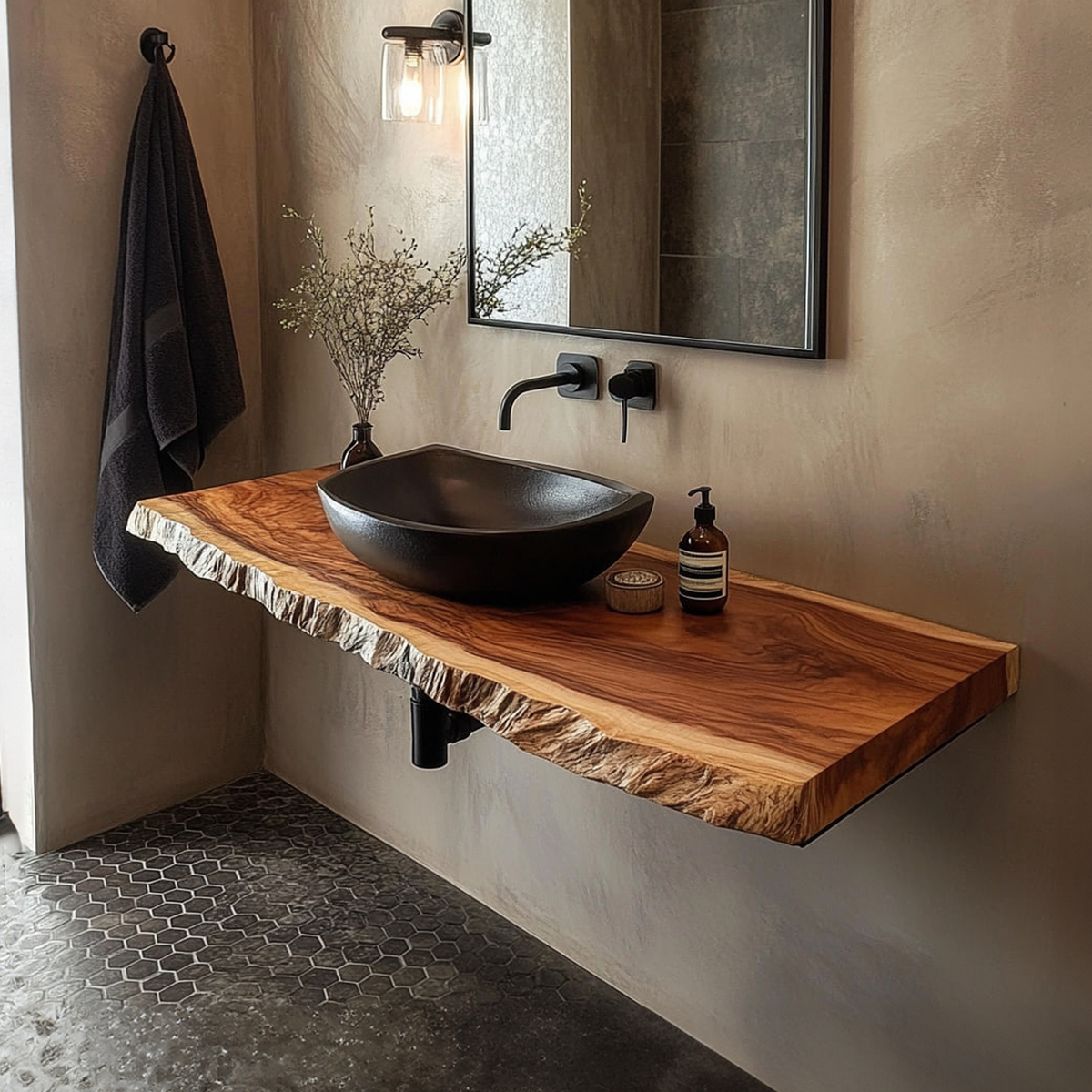 Mid Century Bathroom Vanity Shelf Modern Bathroom Interior