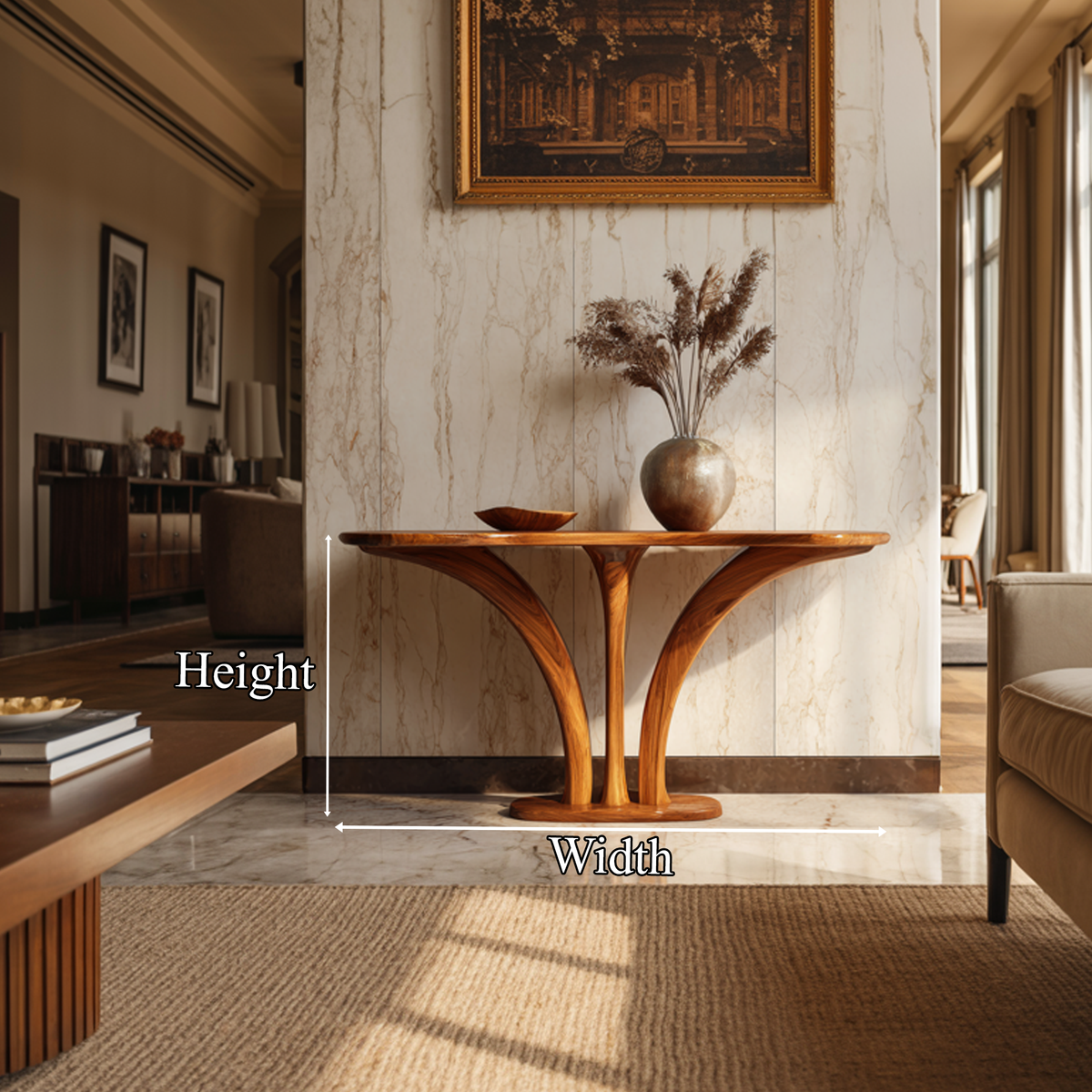 Mid Century Classic Console Table Living Room And Dining Room