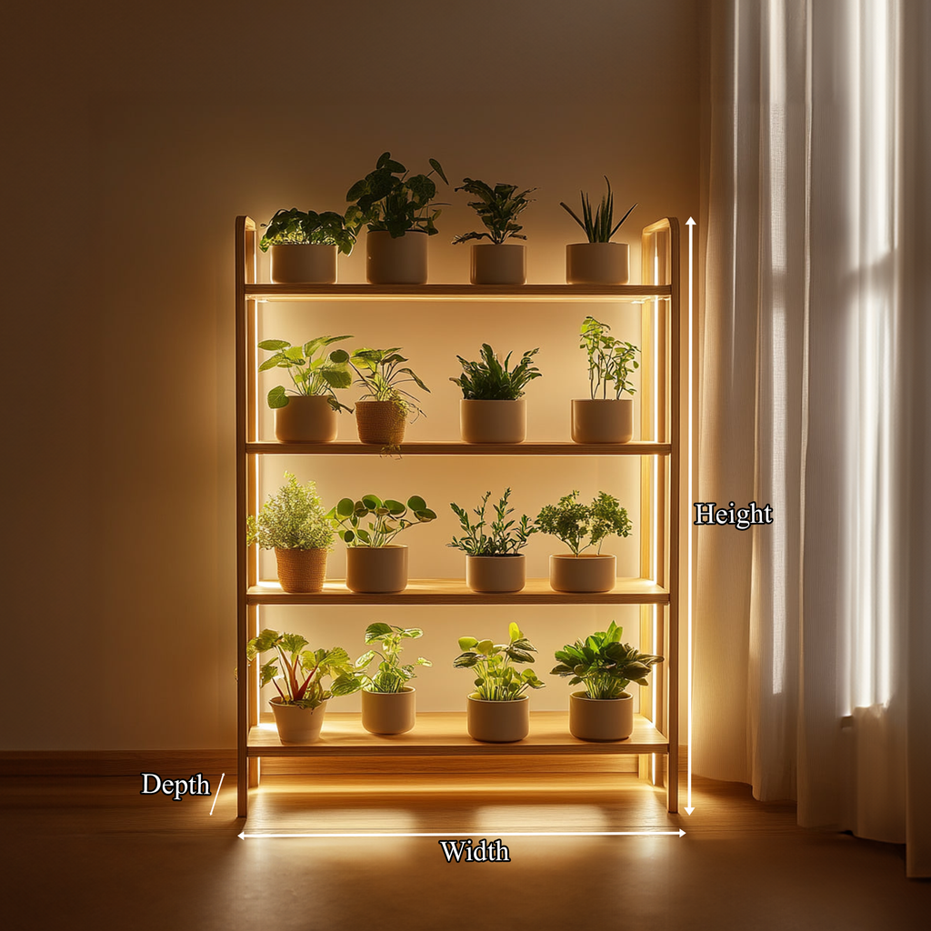 Mid Century Botanical Shelf Contemporary Indoor Garden