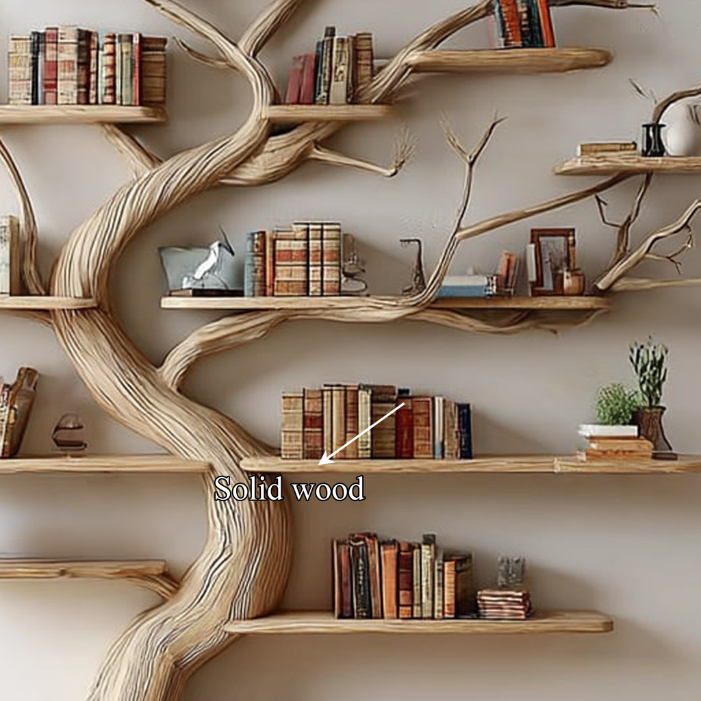 Tree Wall Bookshelf, Floating Branch Bookcase for Bedroom Lounge