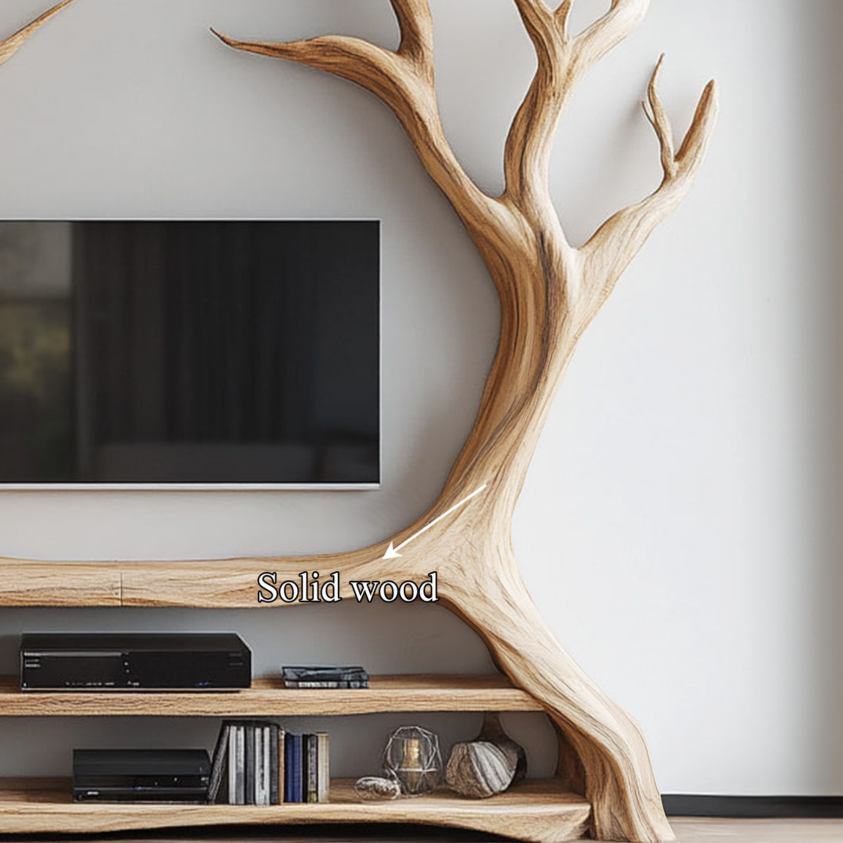 Custom Tree Bookcase Cabinet TV Solid Wood Gitf