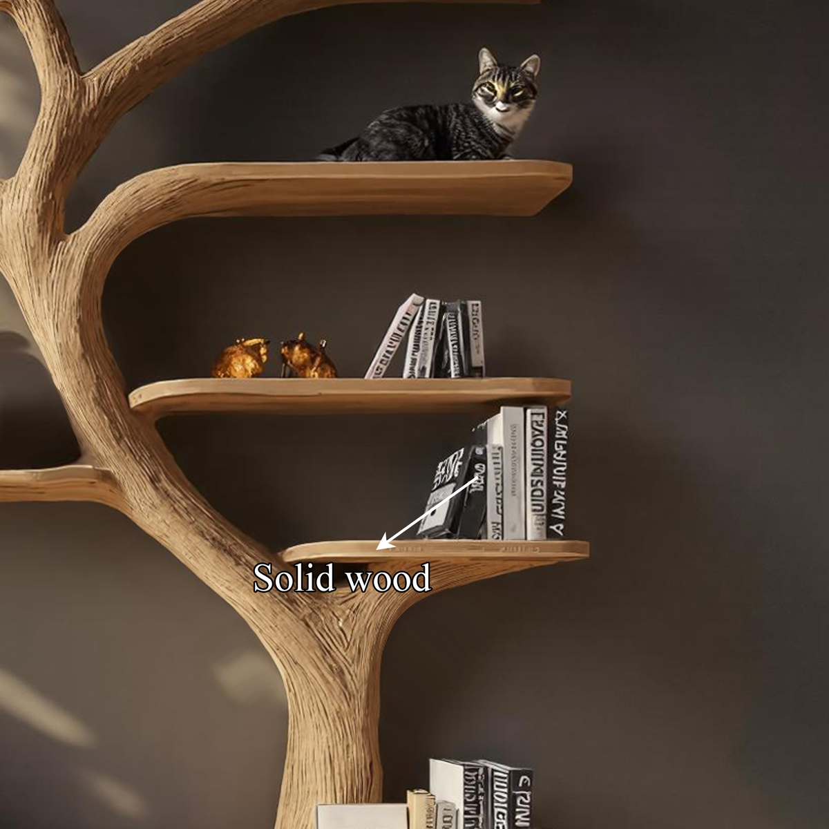 Rustic Cat Tree Wall Unit Living Room Cat Bed Furniture