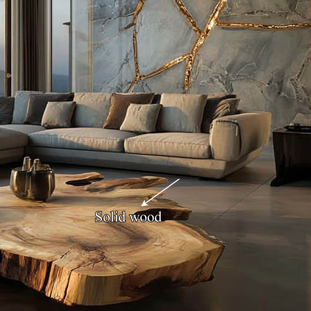 Live Edge Coffee Table, Organic Modern Solid Wood Slab Centerpiece